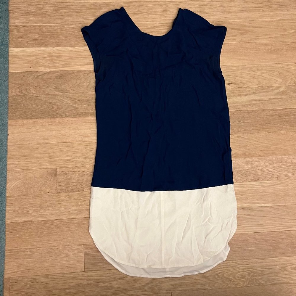 Short Sleeve Madewell XS Colorblock Shirt Dress